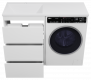 Тумба с раковиной для стиральной машины Brevita Grafit 60 белый 120 R — рис. 6