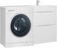 Тумба с раковиной над стиральной машиной Bellezza Олиссия 120 R белая, 2 ящика