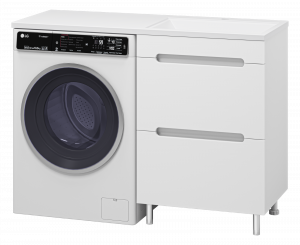 Тумба с раковиной над стиральной машиной Misty Байкал 55 белый