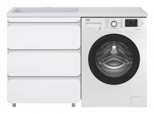 Тумба с раковиной над стиральной машиной Misty Чегет 130 левая