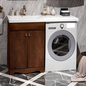 Тумба с раковиной над стиральной машиной Opadiris Клио 120 орех антикварный