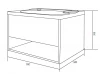 Тумба с раковиной 1Marka Naomi 60 — рис. 3