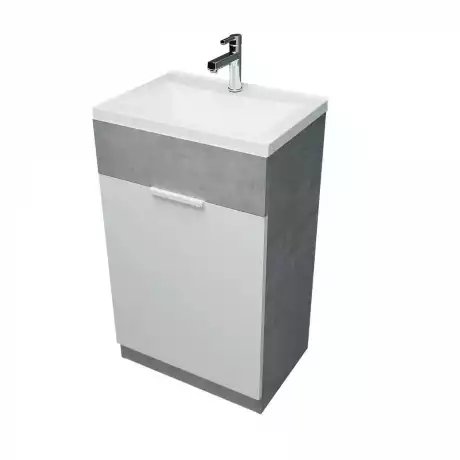 Тумба с раковиной 1Marka Revo 50 бетон светло-серый