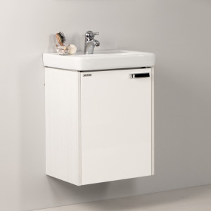 Тумба с раковиной Акватон Йорк 50 М белый/выбеленное дерево