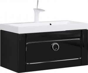 Тумба с раковиной Aqwella 5 stars Инфинити 80 черная