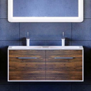 Тумба с раковиной Aqwella 5 stars Malaga 120 крафт темный