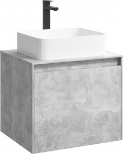 Тумба с раковиной Aqwella 5 stars Mobi 60 бетон светлый