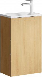 Тумба с раковиной Aqwella Accent 40 подвесная дуб золотой