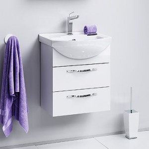 Тумба с раковиной Aqwella Аллегро 50 с 2 ящиками