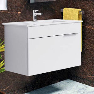 Тумба с раковиной Aqwella Бриг 75 подвесная, белая