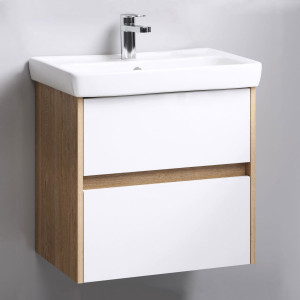 Тумба для комплекта Aqwella City 60 дуб балтийский, подвесная, 2 ящика