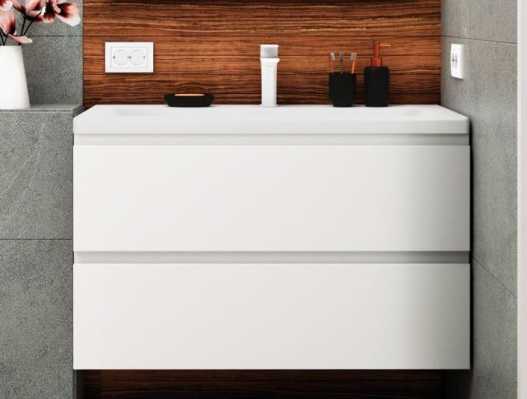 Тумба с раковиной Art&Max Bianchi 90 подвесная Белый глянец