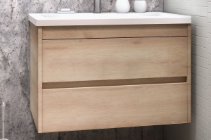 Тумба с раковиной Art&Max Family 100 подвесная Pino Bianco