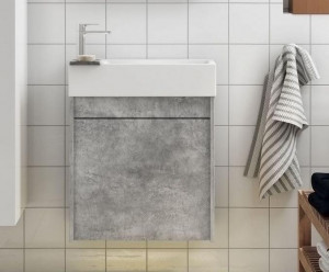 Тумба с раковиной Art&Max Family 50 подвесная Cemento Veneto 1 дверка