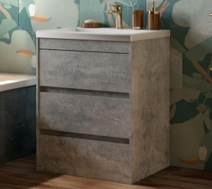 Тумба с раковиной Art&Max Family 60 напольная Cemento Veneto