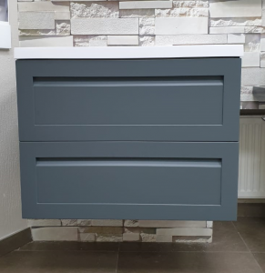 Тумба с раковиной Art&Max Platino 100 подвесная Серый матовый