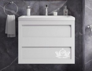 Тумба с раковиной Art&Max Platino 58 подвесная Белый матовый