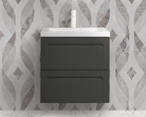 Тумба с раковиной Art&Max Platino 58 подвесная Серый матовый