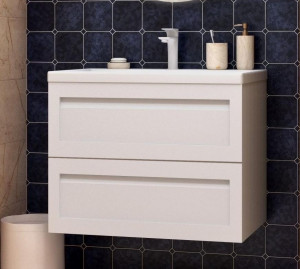 Тумба с раковиной Art&Max Platino 75 подвесная Белый глянец