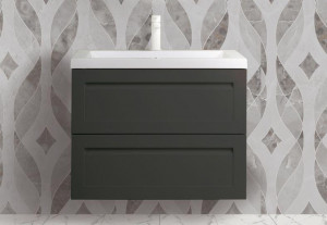 Тумба с раковиной Art&Max Platino 75 подвесная Серый матовый