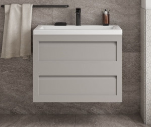 Тумба с раковиной Art&Max Platino 75 подвесная Светло серый