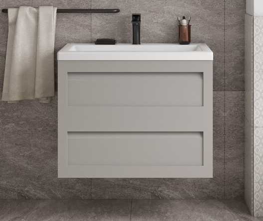 Тумба под раковину Art&Max Platino 75 подвесная Светло серый