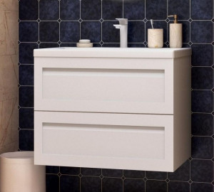 Тумба с раковиной Art&Max Platino 90 подвесная Белый глянец