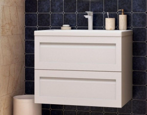 Тумба с раковиной Art&Max Platino 90 подвесная Белый матовый