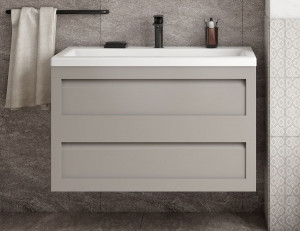 Тумба с раковиной Art&Max Platino 90 подвесная Светло серый