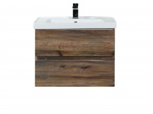 Тумба с раковиной Art&Max Techno 70 подвесная с двумя ящиками дуб бомонд