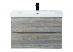 Тумба с раковиной Art&Max Techno 90 подвесная с двумя ящиками сосна