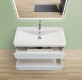 Тумба под раковину BelBagno Albano 100 подвесная Rovere Vintage Bianco — рис. 3