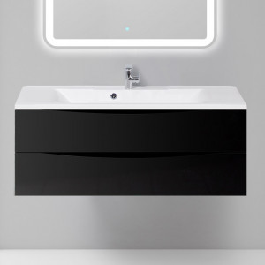 Тумба с раковиной BelBagno Marino 120 Nero Lucido