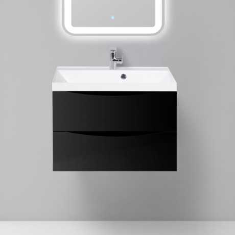 Тумба с раковиной BelBagno Marino 70 Nero Lucido