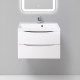 Тумба с раковиной BelBagno Marino 70 подвесная Bianco Lucido — рис. 1
