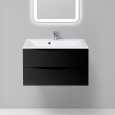 Тумба с раковиной BelBagno Marino 80 Nero Lucido