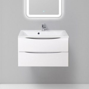 Тумба с раковиной BelBagno Marino 80 подвесная Bianco Lucido