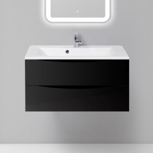 Тумба с раковиной BelBagno Marino 90 Nero Lucido