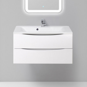 Тумба с раковиной BelBagno Marino 90 подвесная Bianco Lucido