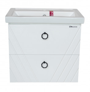 Тумба с раковиной Bellezza Альба 60 подвесная с 2 ящ. белая