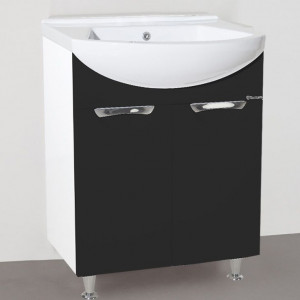 Тумба с раковиной Bellezza Альфа 55 черная