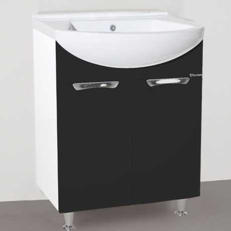 Тумба с раковиной Bellezza Альфа 65 черная