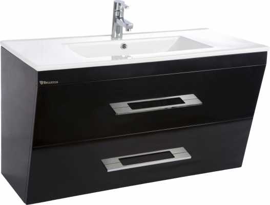 Тумба с раковиной Bellezza Берта подвесная 100 черная