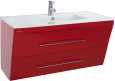 Тумба с раковиной Bellezza Берта подвесная 100 красная