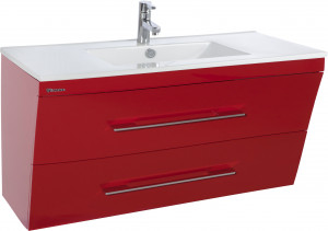 Тумба с раковиной Bellezza Берта подвесная 100 красная