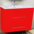 Тумба с раковиной Bellezza Берта подвесная 60 красная