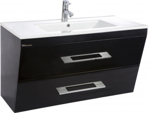 Тумба с раковиной Bellezza Берта подвесная 100 черная