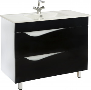 Тумба с раковиной Bellezza Эйфория 105 черная