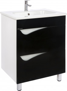 Тумба с раковиной Bellezza Эйфория 60 черная