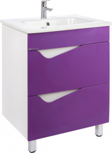 Тумба с раковиной Bellezza Эйфория 60 фиолетовая